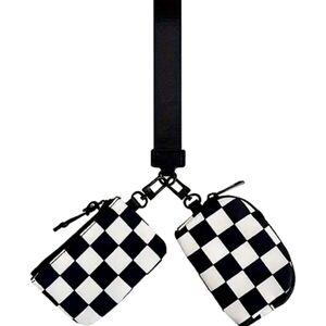 Checkered wristlet